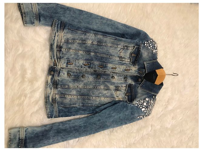 Philipp Plein Jeansjacke Blau - Ansicht 10