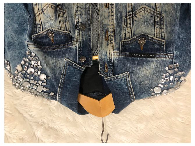 Philipp Plein Jeansjacke Blau - Ansicht 11