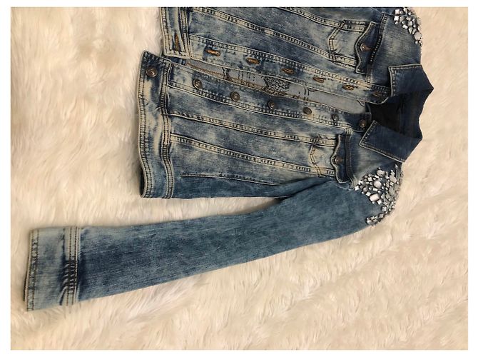 Philipp Plein Jeansjacke Blau - Ansicht 12