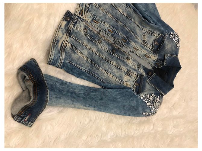 Philipp Plein Jeansjacke Blau - Ansicht 14