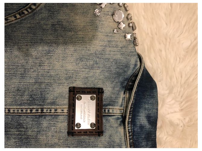 Philipp Plein Jeansjacke Blau - Ansicht 17
