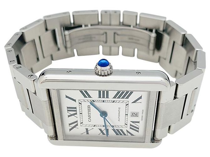 Relógio de aço Cartier "Tank Solo XL" - vista 5