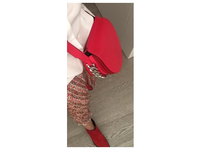 Authentische und tadellose Givenchy Kettentasche Rot - Ansicht 4