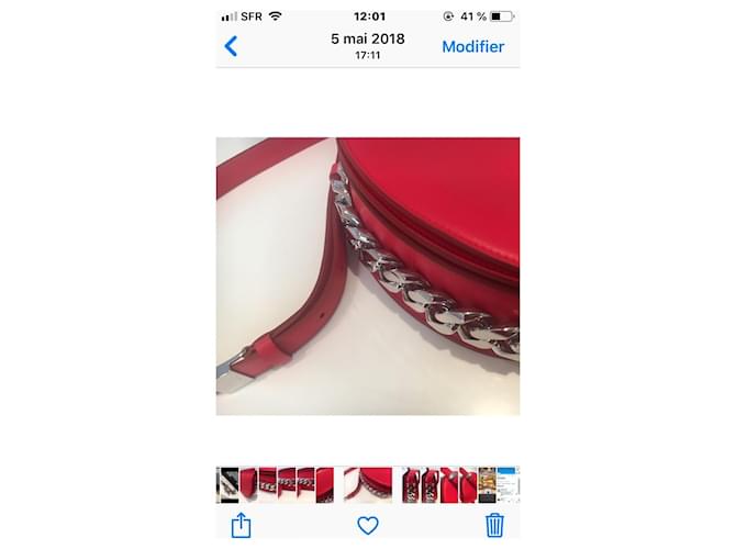 Authentische und tadellose Givenchy Kettentasche Rot - Ansicht 6