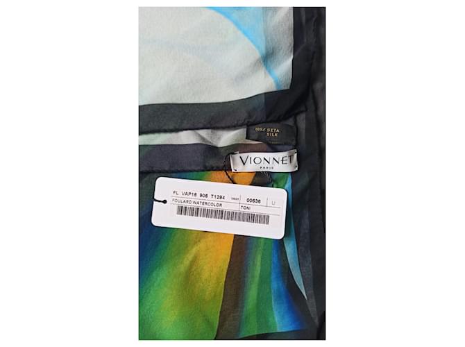 Bufanda de gasa de seda Vionnet 90x90 cm Multicolor - vista 3