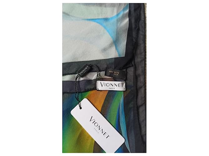 Bufanda de gasa de seda Vionnet 90x90 cm Multicolor - vista 4