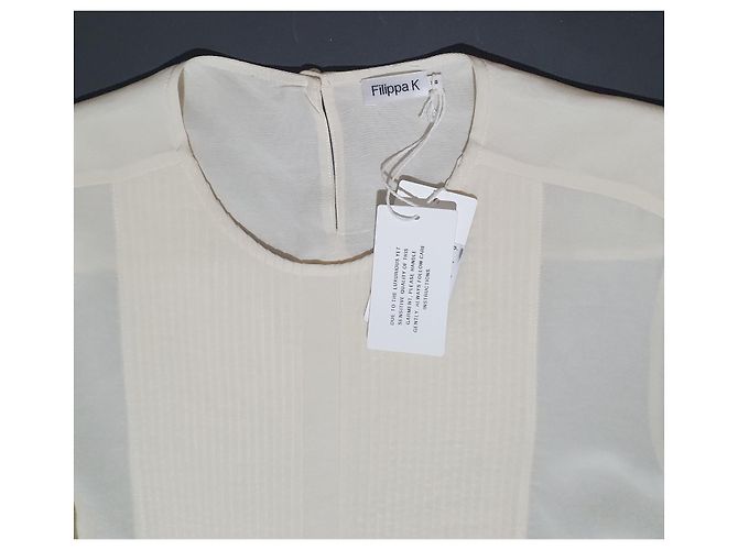 Camicetta con pieghe Filippa K Crema - vista 5
