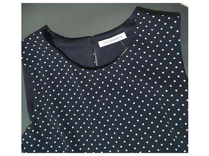 JW Anderson Bluse Polka Dot Schwarz Weiß - Ansicht 3