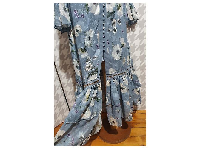 Autre Marque We Are Kindred Tabitha Hemdkleid blau floral Mehrfarben - Ansicht 3