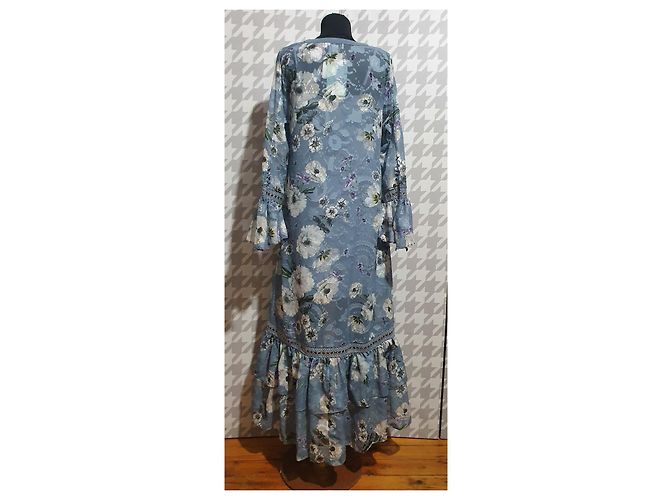Autre Marque We Are Kindred Tabitha Hemdkleid blau floral Mehrfarben - Ansicht 4