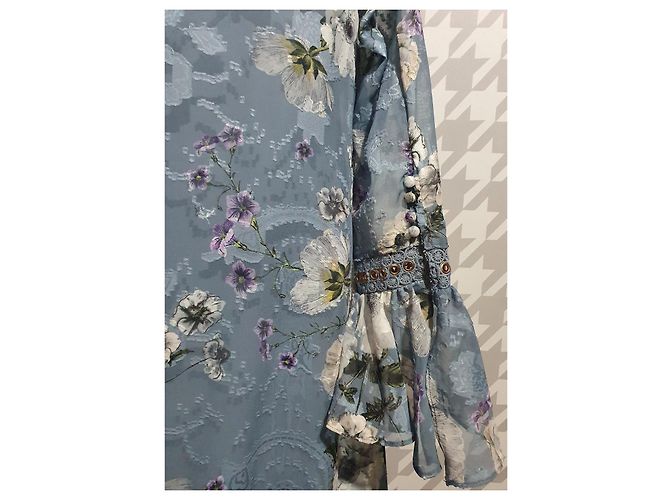 Autre Marque We Are Kindred Tabitha Hemdkleid blau floral Mehrfarben - Ansicht 5