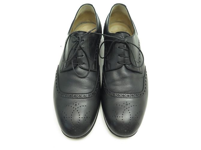 Hermès SCARPE HERMES DERBY BOUTS FLEURIS 42 Scarpe in pelle nera Nero - vista 5