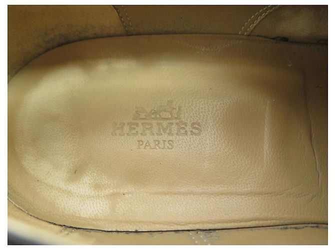 Hermès SCARPE HERMES DERBY BOUTS FLEURIS 42 Scarpe in pelle nera Nero - vista 6