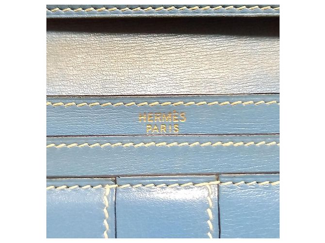 Hermès Hermes Bearn Bifold Geldbörse Blau - Ansicht 5