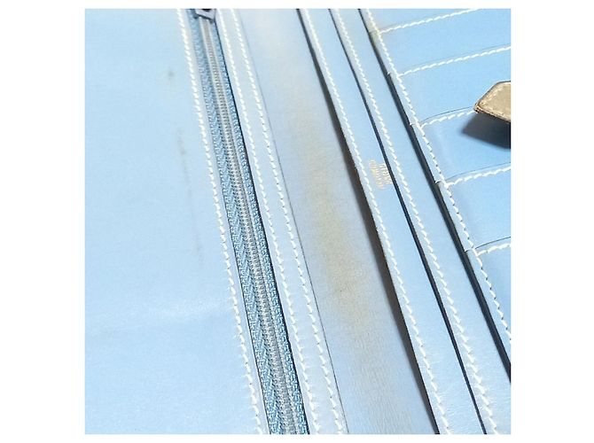 Hermès Hermes Bearn Bifold Geldbörse Blau - Ansicht 6