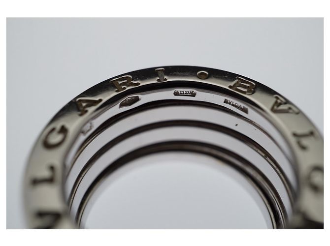 Bulgari Bvlgari B..Null1 3-band Schwarzer Emaillering aus Weißgold Silber - Ansicht 10