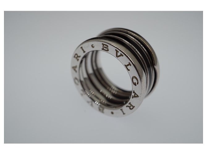 Bulgari Bvlgari B..Null1 3-band Schwarzer Emaillering aus Weißgold Silber - Ansicht 11