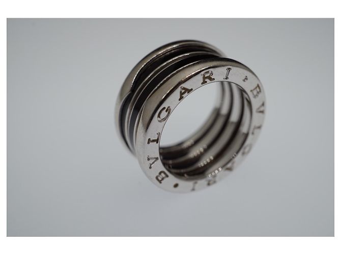 Bulgari Bvlgari B..Null1 3-band Schwarzer Emaillering aus Weißgold Silber - Ansicht 2