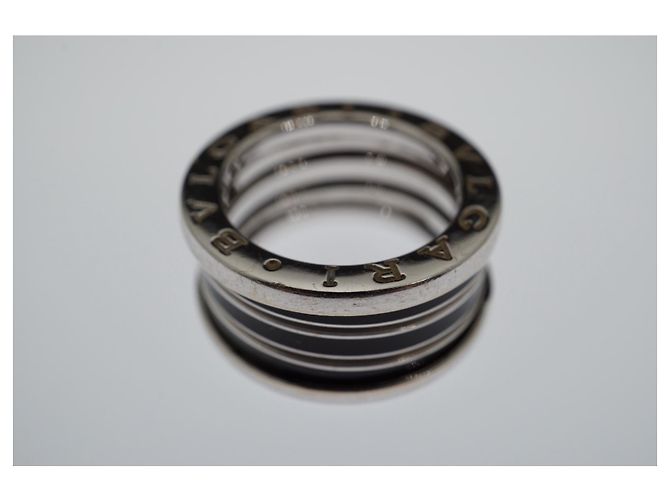 Bulgari Bvlgari B..Null1 3-band Schwarzer Emaillering aus Weißgold Silber - Ansicht 6