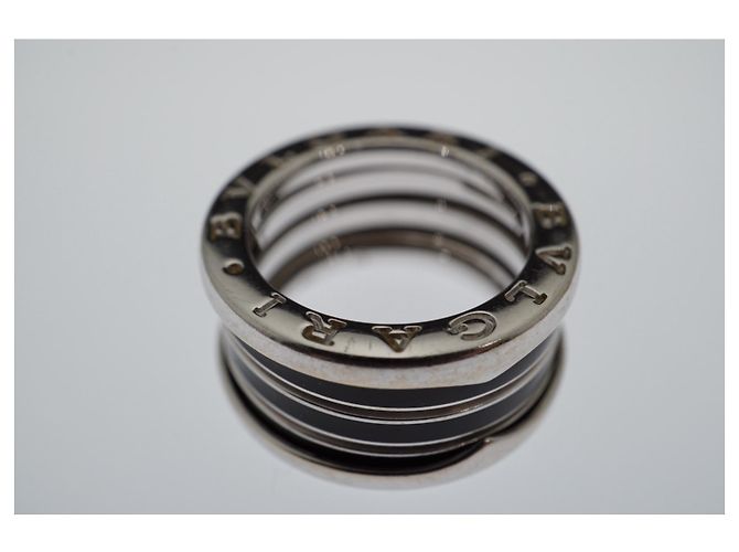 Bulgari Bvlgari B..Null1 3-band Schwarzer Emaillering aus Weißgold Silber - Ansicht 7