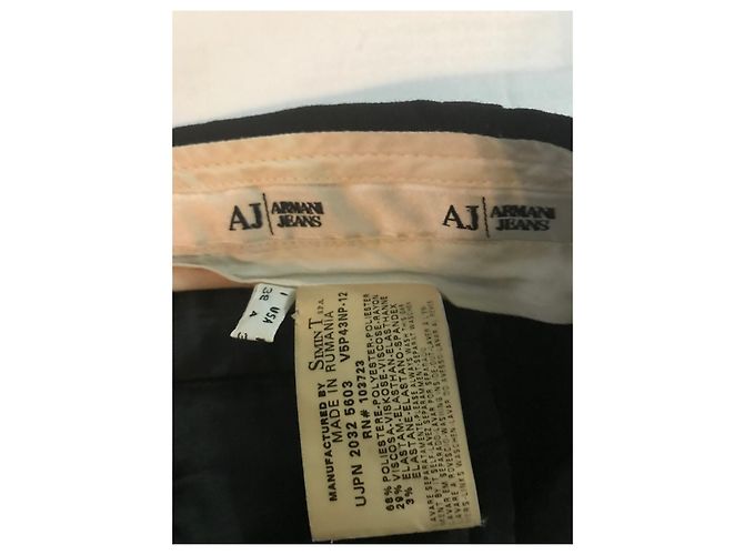 Armani Jeans pantalones de pierna recta Negro - vista 3