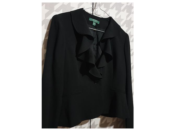 Ralph Lauren Blazer aus Seide Schwarz - Ansicht 2