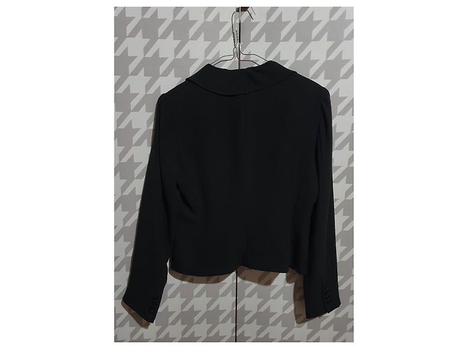 Ralph Lauren Blazer aus Seide Schwarz - Ansicht 3