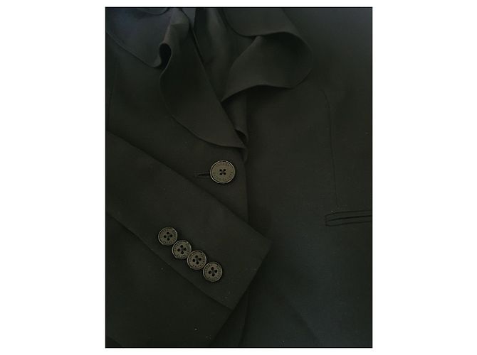 Ralph Lauren Blazer aus Seide Schwarz - Ansicht 4