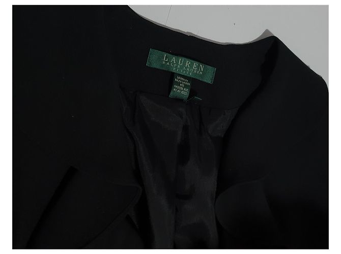 Ralph Lauren Blazer aus Seide Schwarz - Ansicht 5
