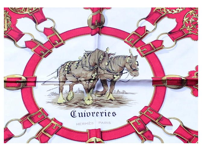 Hermès Quadratischer Hermes ``Kupferwaren'' Blau - Ansicht 3