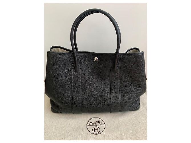 Garden Hermès Gartenparty-Tasche 36 Schwarz - Ansicht 12
