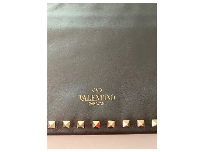 Valentino Garavani POCHETTE XL IN PELLE DI AGNELLO Nero - vista 3