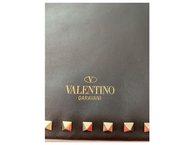 Valentino Garavani POCHETTE XL IN PELLE DI AGNELLO Nero - vista 5
