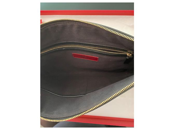 Valentino Garavani POCHETTE XL IN PELLE DI AGNELLO Nero - vista 7