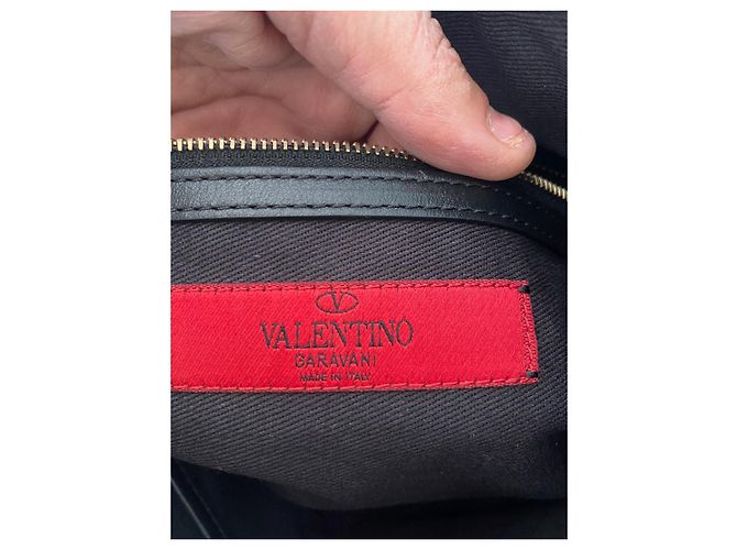 Valentino Garavani POCHETTE XL IN PELLE DI AGNELLO Nero - vista 9