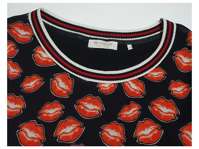 Autre Marque Blusa Rich & Royal Estampado Kisses Multicolor - vista 3