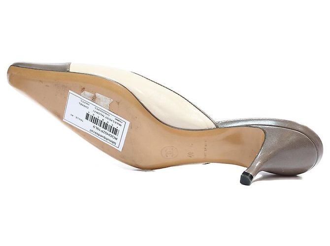 MULES CHANEL KLEINER TALON END SQUARE Taupe - Ansicht 3