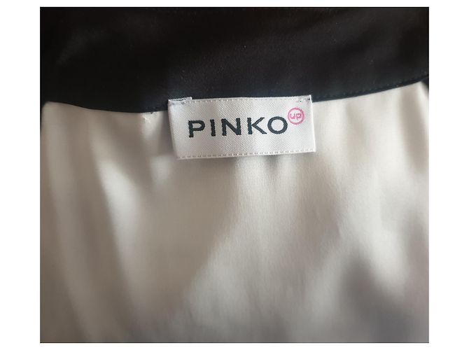 Pinko two-tone sleeveless jumpsuit black eggshell - view 11