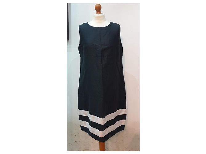 S Max Mara abito bicolor Nero Bianco - vista 2