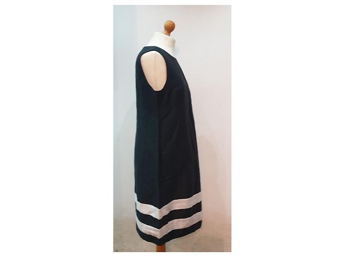 S Max Mara abito bicolor Nero Bianco - vista 3