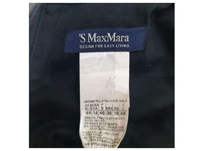 S Max Mara abito bicolor Nero Bianco - vista 9