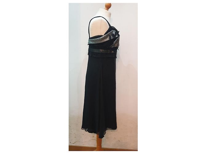 Autre Marque Renato Balestra Abendkleid Schwarz - Ansicht 2