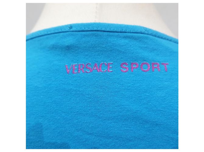 Jersey Versace con medusa Turquesa - vista 5