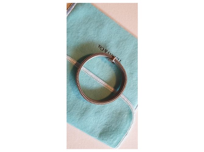 Tiffany & Co Bracciale elastico in acciaio T&Co. raro Argento - vista 10