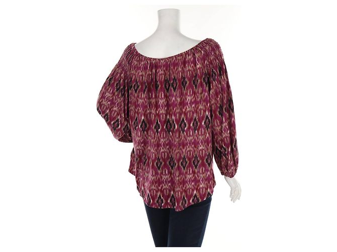 Blusa Lauren Ralph Lauren Viola Multicolore Modale Porpora - vista 2
