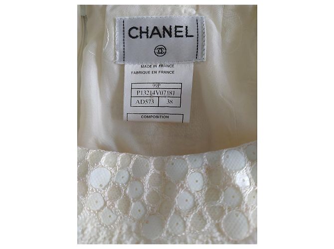 Chanel Falda elegante Blanco - vista 6