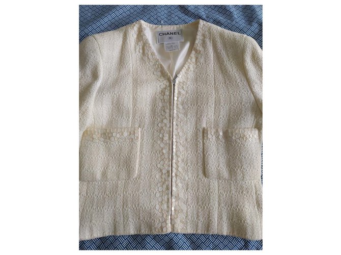 Chanel Falda elegante Blanco - vista 9
