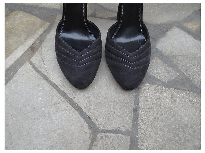 Sergio Rossi Pumps aus Leder Grau Größe 40 - Ansicht 2