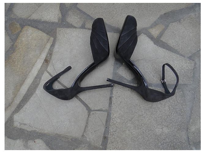 Sergio Rossi Pumps aus Leder Grau Größe 40 - Ansicht 4