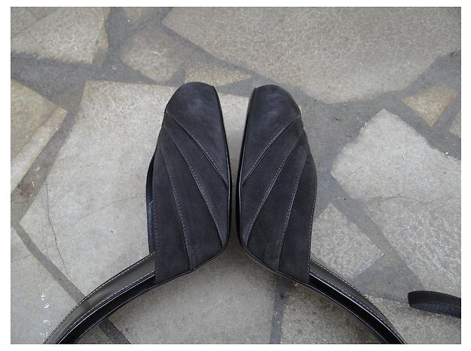 Sergio Rossi Pumps aus Leder Grau Größe 40 - Ansicht 6